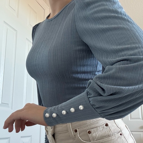 Puff Sleeve Top | Women’s Long Sleeve T Shirt - Picture 2 of 9